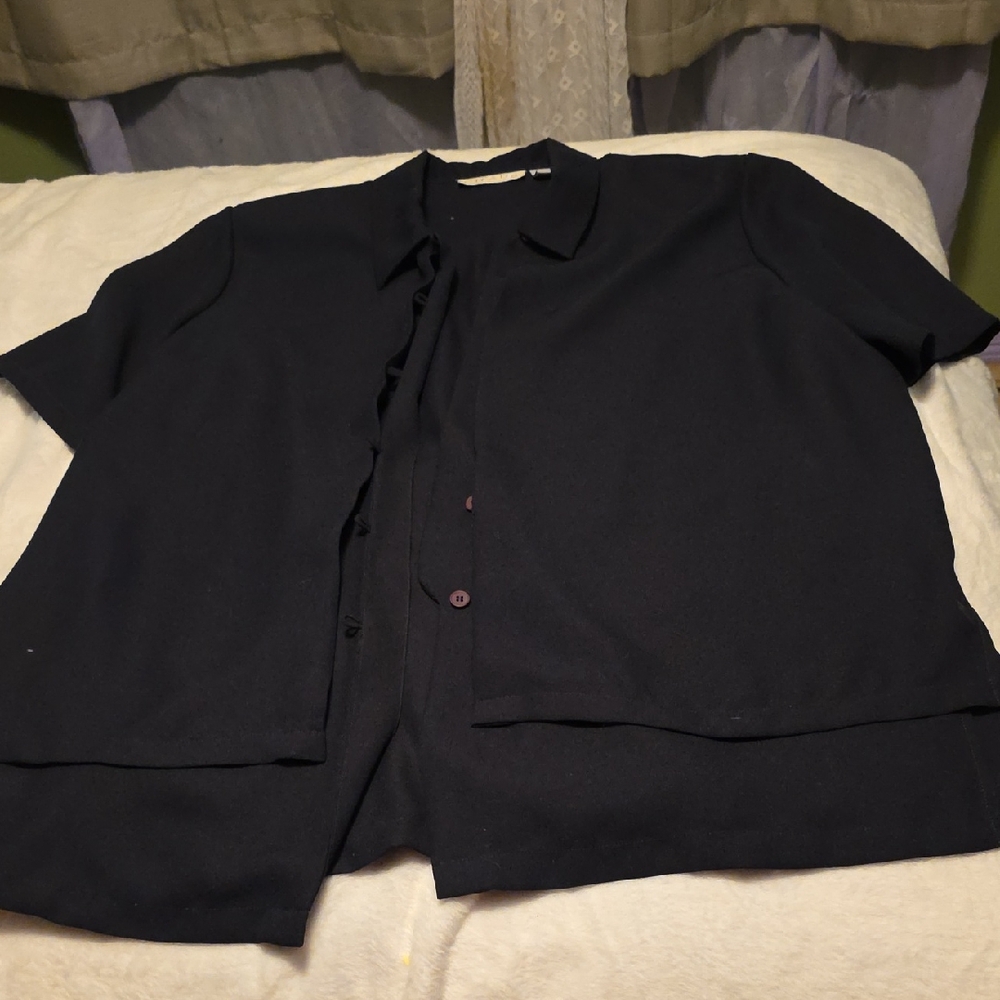 Chaus Navy Blouse Size 16.